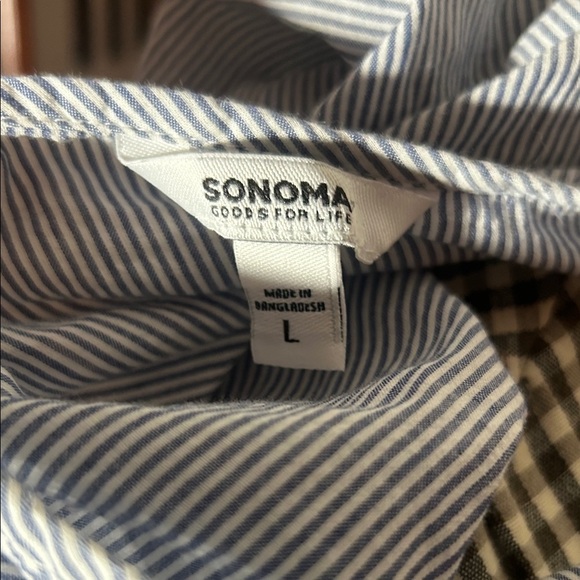 Sonoma Blue and White Embroidered Blouse - Picture 4 of 4